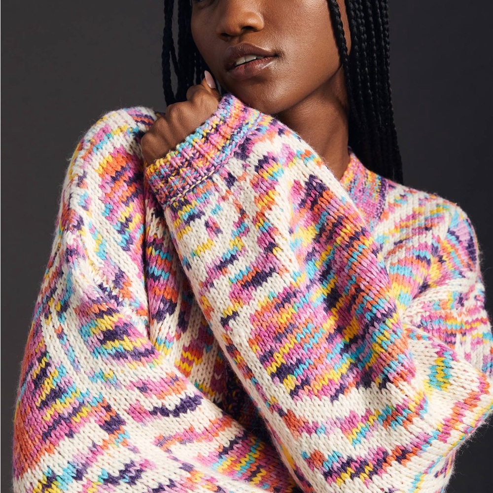 FARM Rio Colorful Knit Women's Sweater size Small